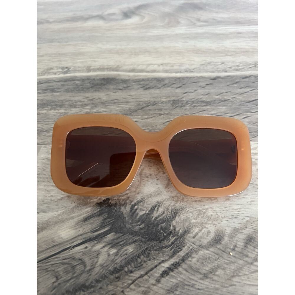 Loewe Lw400351 44E Anagram Square orange pastel Clear square Frame Sunglasses - Picture 2 of 10